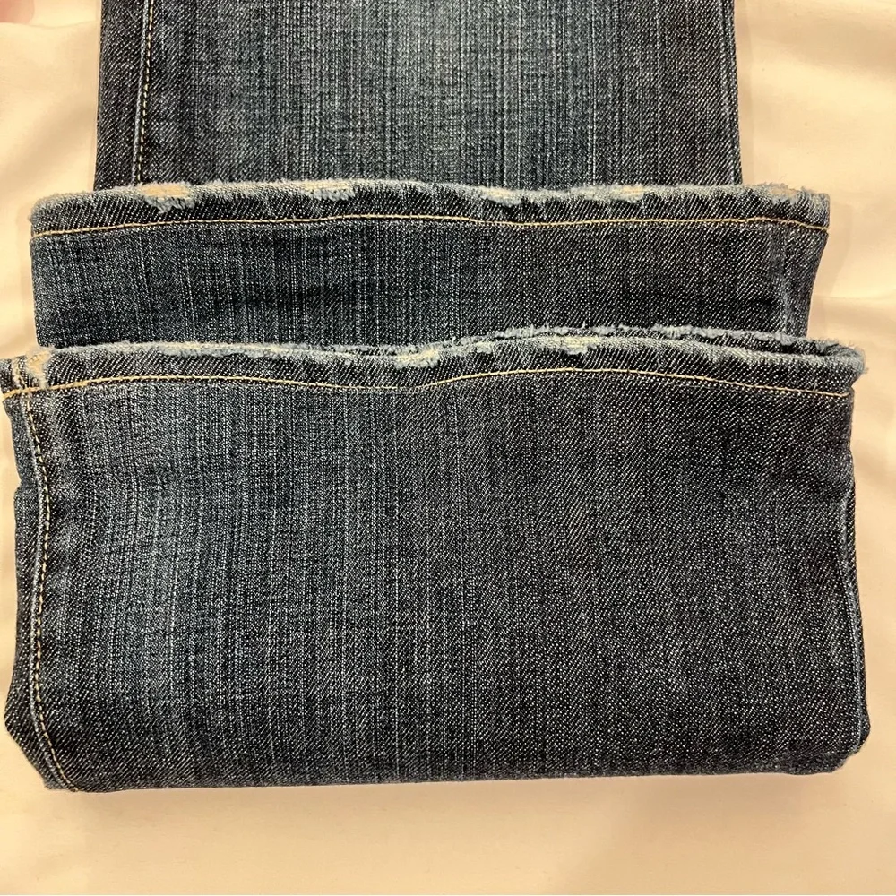 GoldSign Desire Lowrise Distressed Flare Bootcut Denim Jeans USA Made SZ 27 EUC - Picture 11 of 16